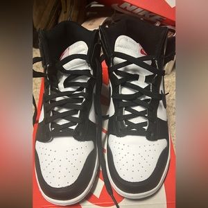Nike high-top panda dunks size 8.5 womens
